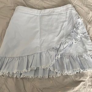 Superdown light blue mini skirt